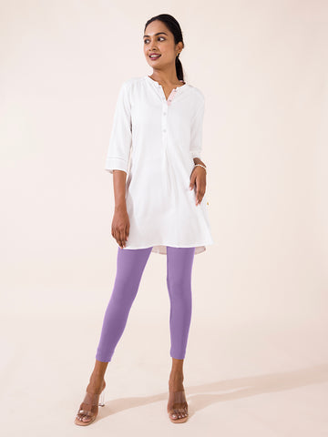 Buy White Leggings for Women by GO COLORS Online | Ajio.com